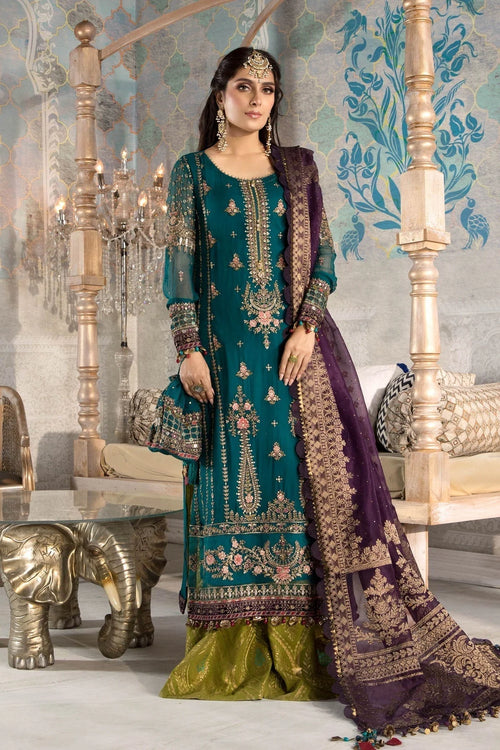 Timeless Elegance :Chiffon Heritage Wedding Collection (Unstitched) M.B-2201