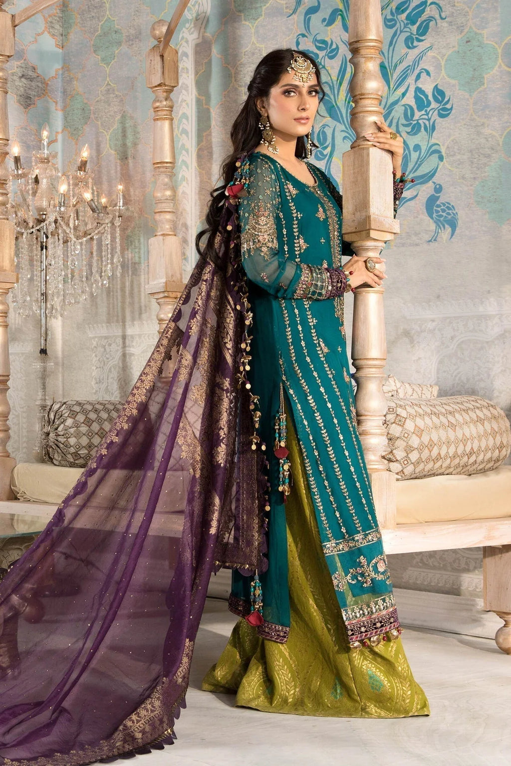 Timeless Elegance :Chiffon Heritage Wedding Collection (Unstitched) M.B-2201