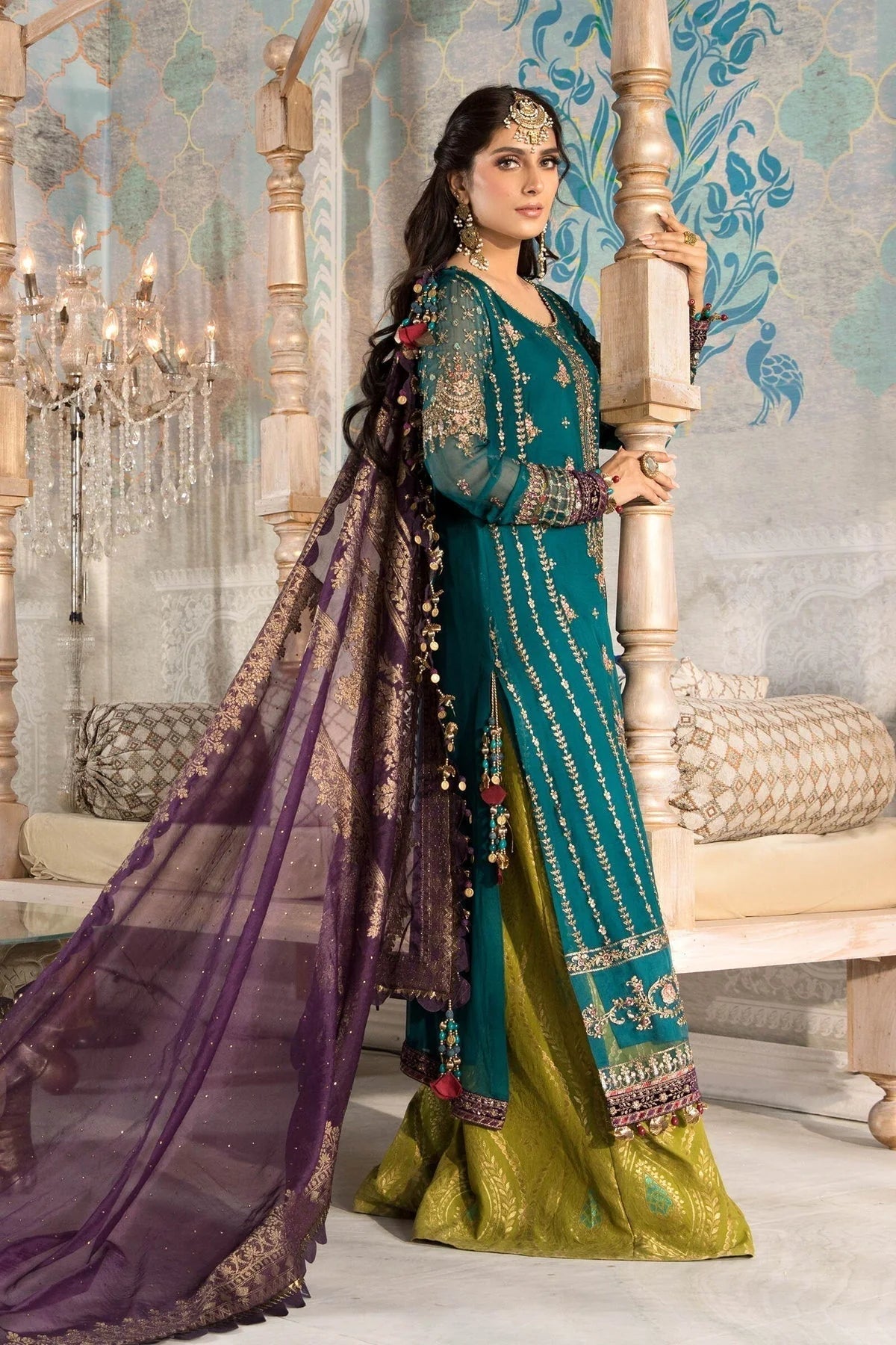 Timeless Elegance :Chiffon Heritage Wedding Collection (Unstitched) M.B-2201